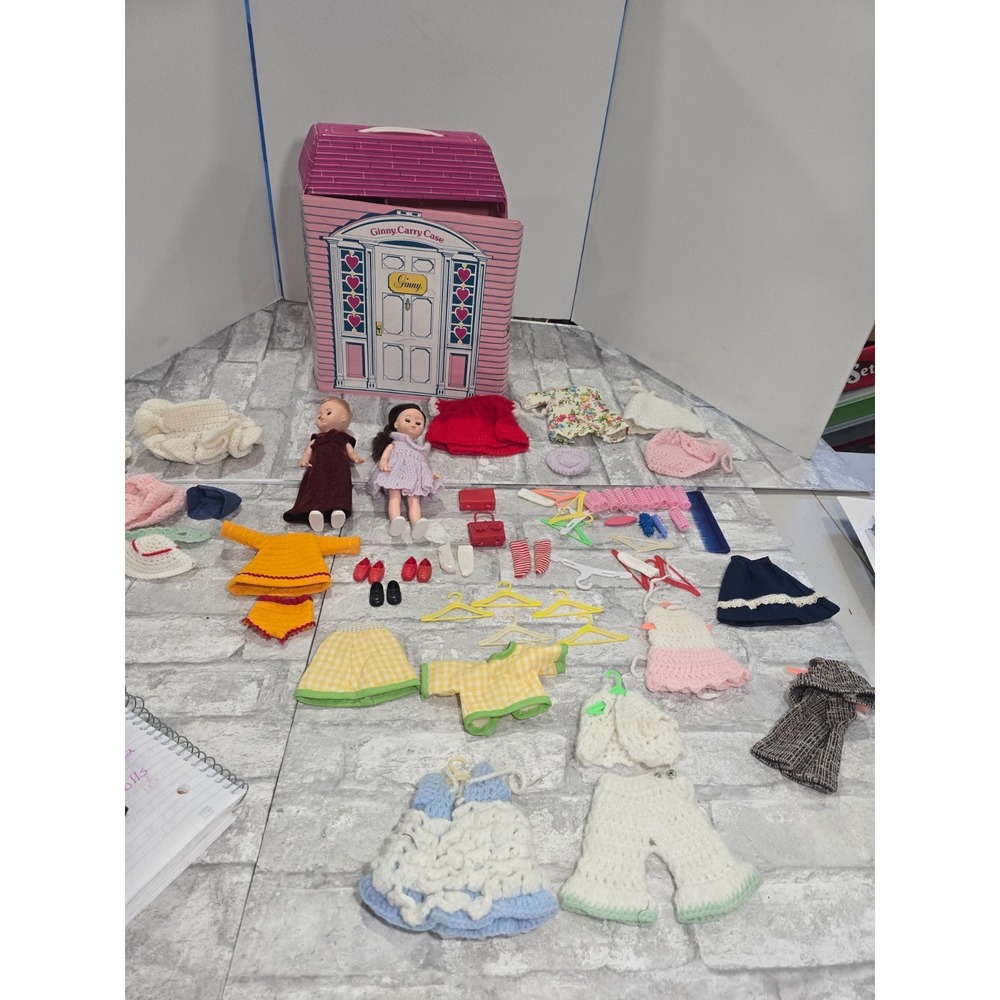 VTG 1979 VOGUE Fashion Sasson GINNY Carry Case Dolls Clothing Accessories 70pcs